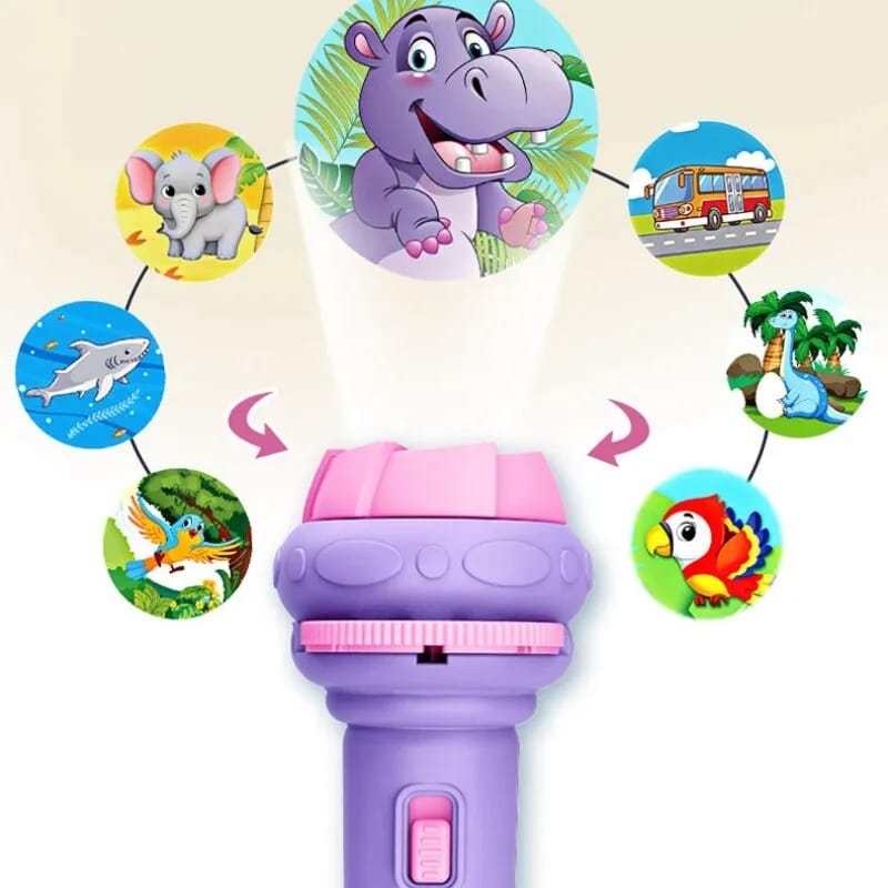 Baby Projector Torch Flashlight Projection Toy For Kids | Children Early Education Toy (random Color)