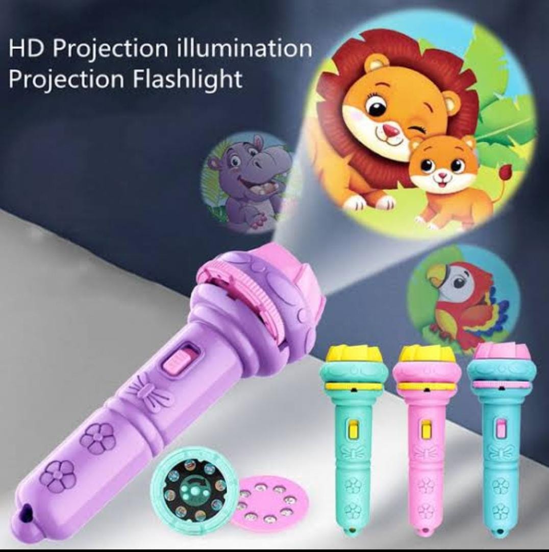 Baby Projector Torch Flashlight Projection Toy For Kids | Children Early Education Toy (random Color)