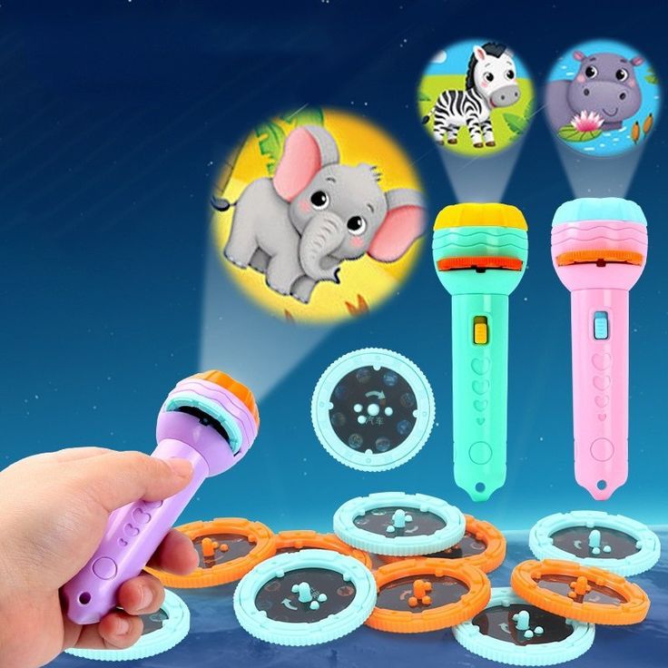 Baby Projector Torch Flashlight Projection Toy For Kids | Children Early Education Toy (random Color)