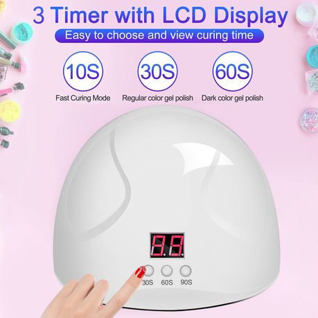 2 In 1 Led Nail Dryer And Electric Nail Kit | Nail Dryer Led Lamp And Manicure Led Nail Dryer & Electric Nail Kit With Five Attachments Heads