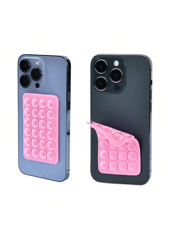 Mobile Phone Silicone Suction Cup Square Mobile Phone Single-sided Case Anti-slip Holder Mount Suction