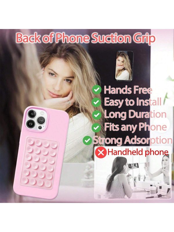 Mobile Phone Silicone Suction Cup Square Mobile Phone Single-sided Case Anti-slip Holder Mount Suction