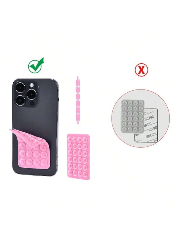 Mobile Phone Silicone Suction Cup Square Mobile Phone Single-sided Case Anti-slip Holder Mount Suction