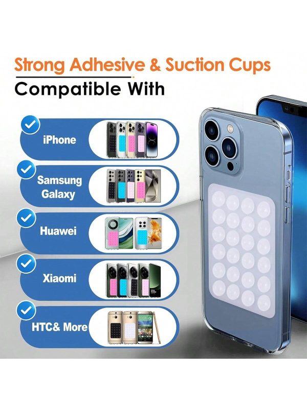 Mobile Phone Silicone Suction Cup Square Mobile Phone Single-sided Case Anti-slip Holder Mount Suction